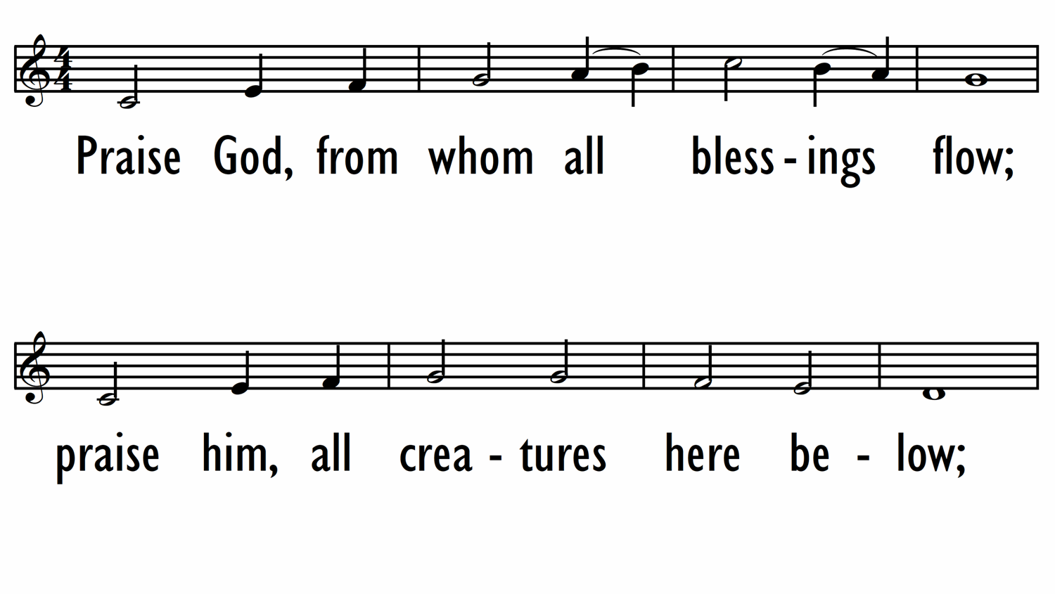 PRAISE GOD, FROM WHOM ALL BLESSINGS FLOW - Lead Line-ppt