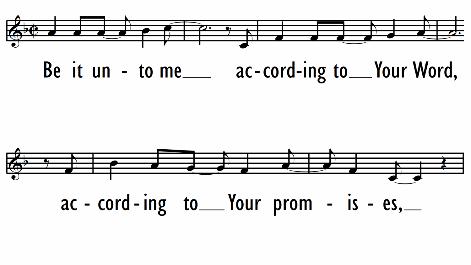 BE IT UNTO ME - Lead Line (chorus only)-ppt