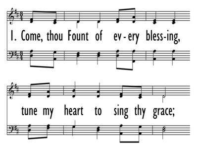 COME, THOU FOUNT OF EVERY BLESSING - Large Font-ppt