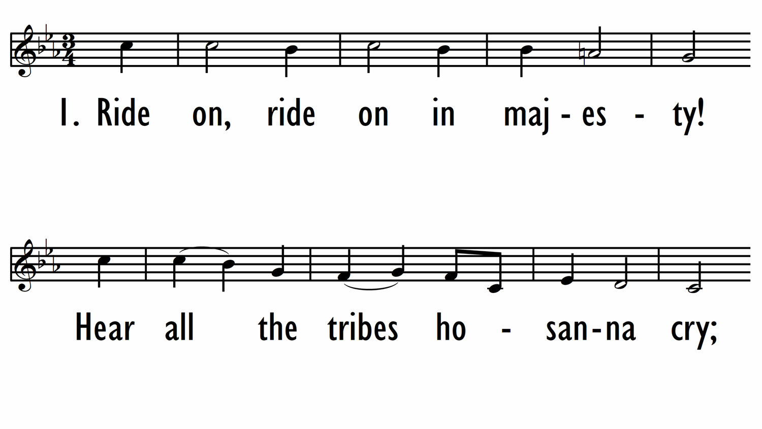 RIDE ON, RIDE ON IN MAJESTY - Lead Line-ppt