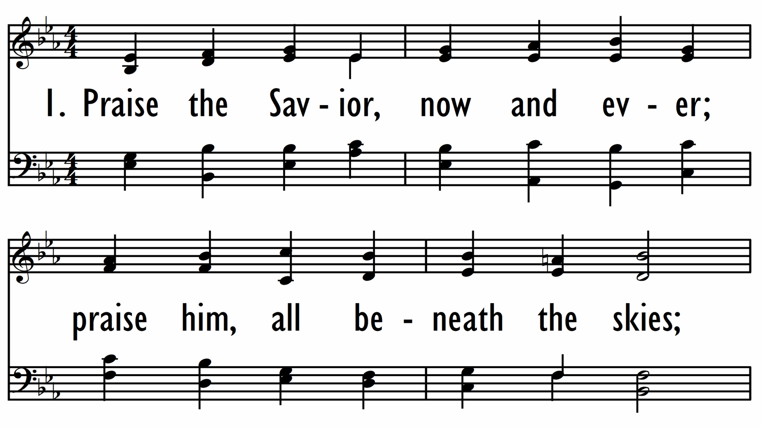 PRAISE THE SAVIOR, NOW AND EVER-ppt