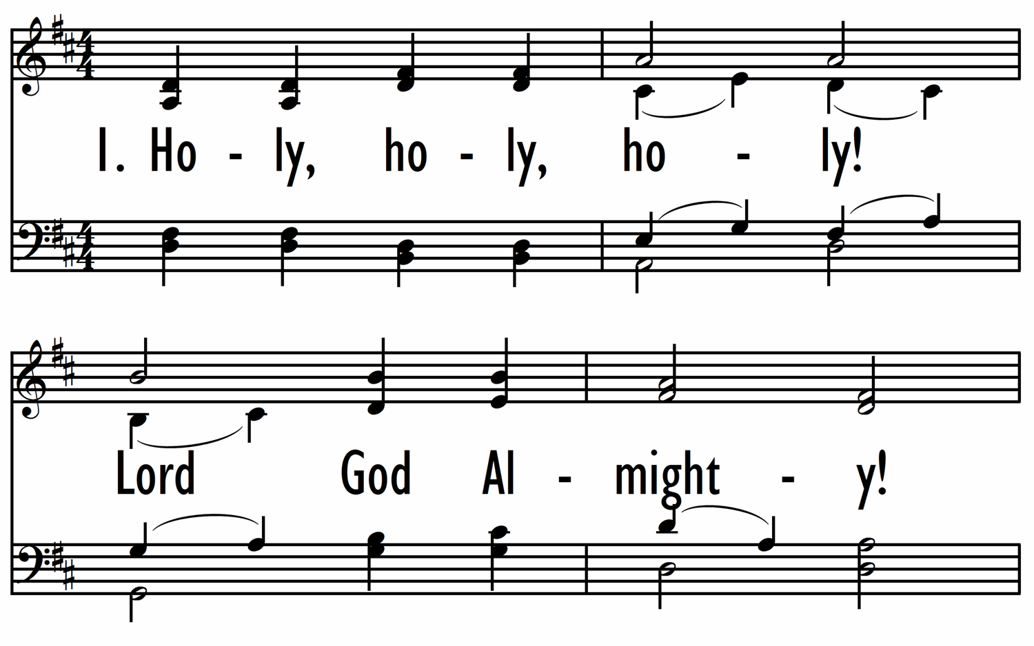 HOLY, HOLY, HOLY! LORD GOD ALMIGHTY - w/o descant-ppt