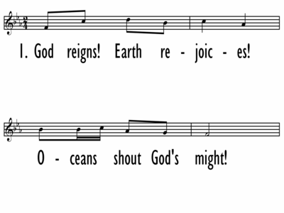GOD REIGNS! EARTH REJOICES - Lead Line-ppt