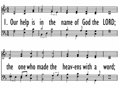 OUR HELP IS IN THE NAME OF GOD THE LORD-ppt