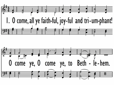 O COME, ALL YE FAITHFUL - without descant-ppt