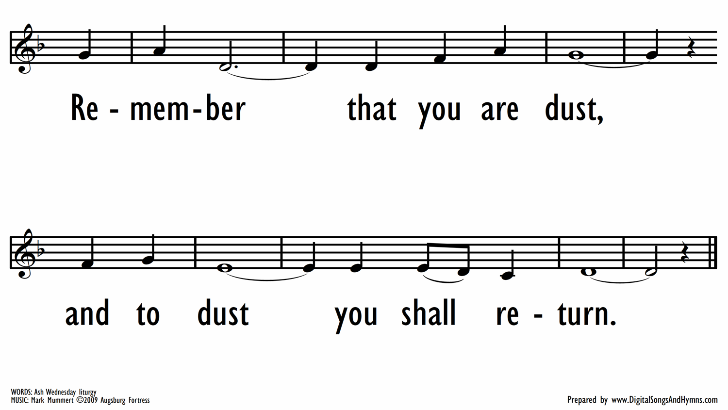 REMEMBER THAT YOU ARE DUST - Lead Line-ppt
