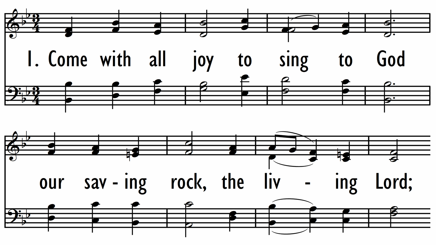 COME WITH ALL JOY TO SING TO GOD-ppt