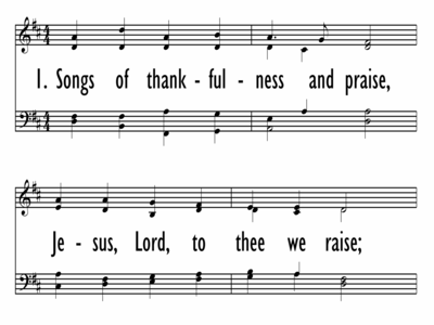 SONGS OF THANKFULNESS AND PRAISE-ppt