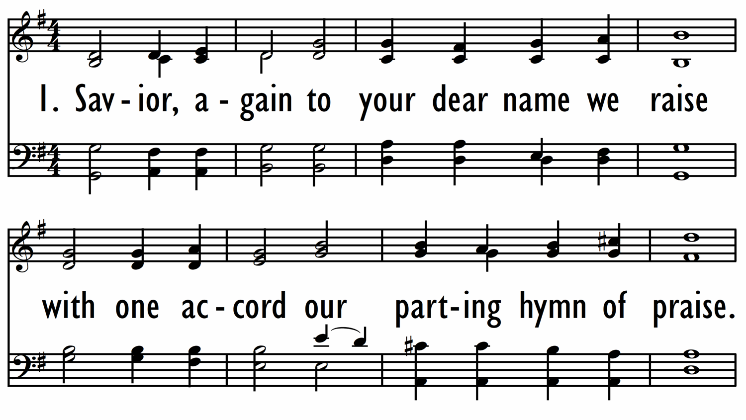 SAVIOR, AGAIN TO YOUR DEAR NAME WE RAISE-ppt