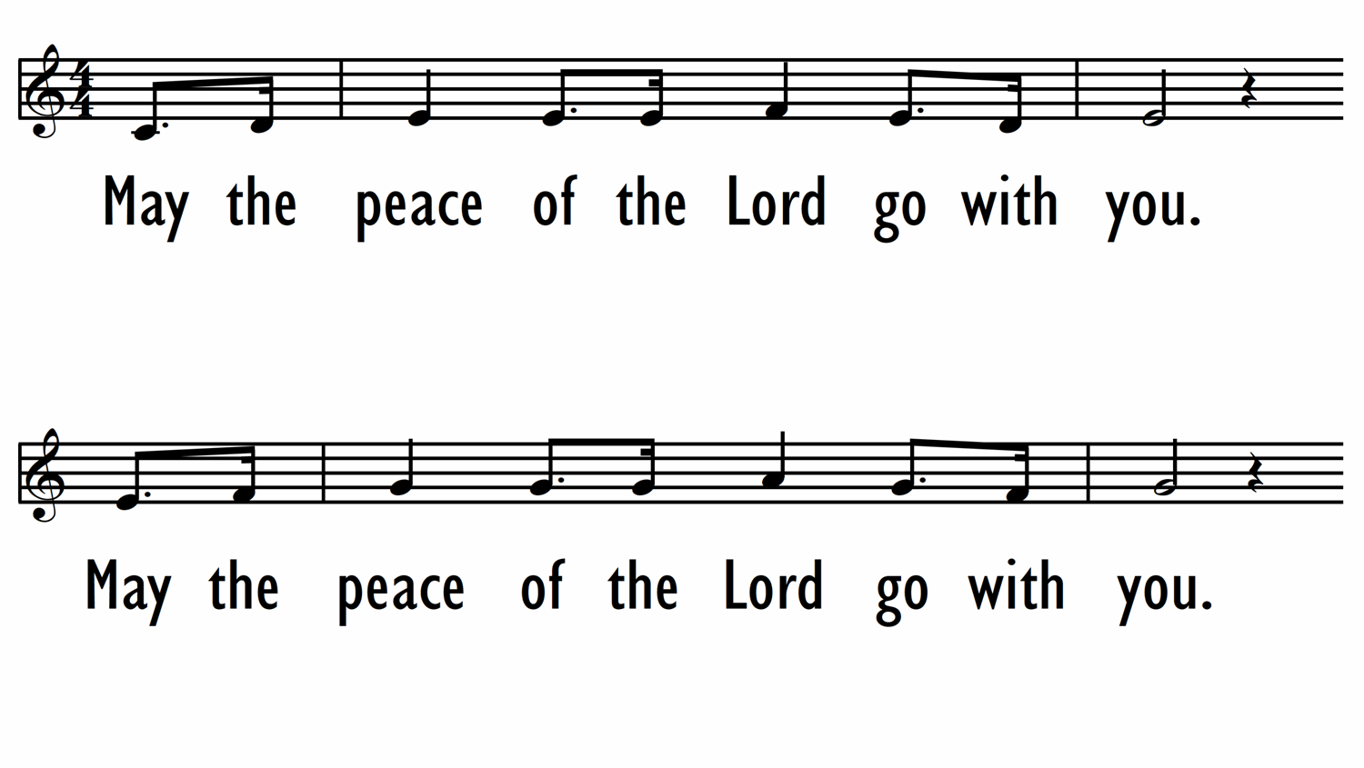 MAY THE PEACE OF THE LORD GO WITH YOU - Lead Line-ppt