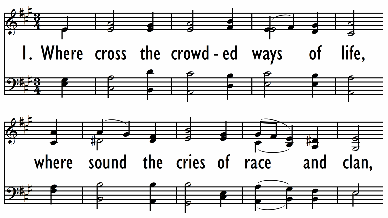 WHERE CROSS THE CROWDED WAYS OF LIFE-ppt