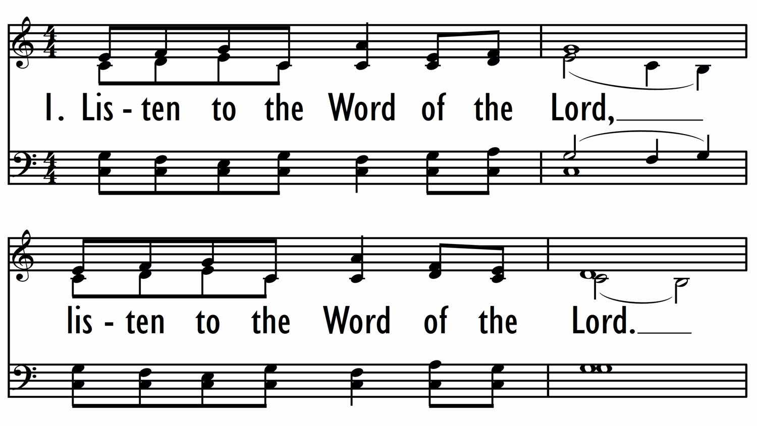 LISTEN TO THE WORD OF THE LORD - 4 part-ppt