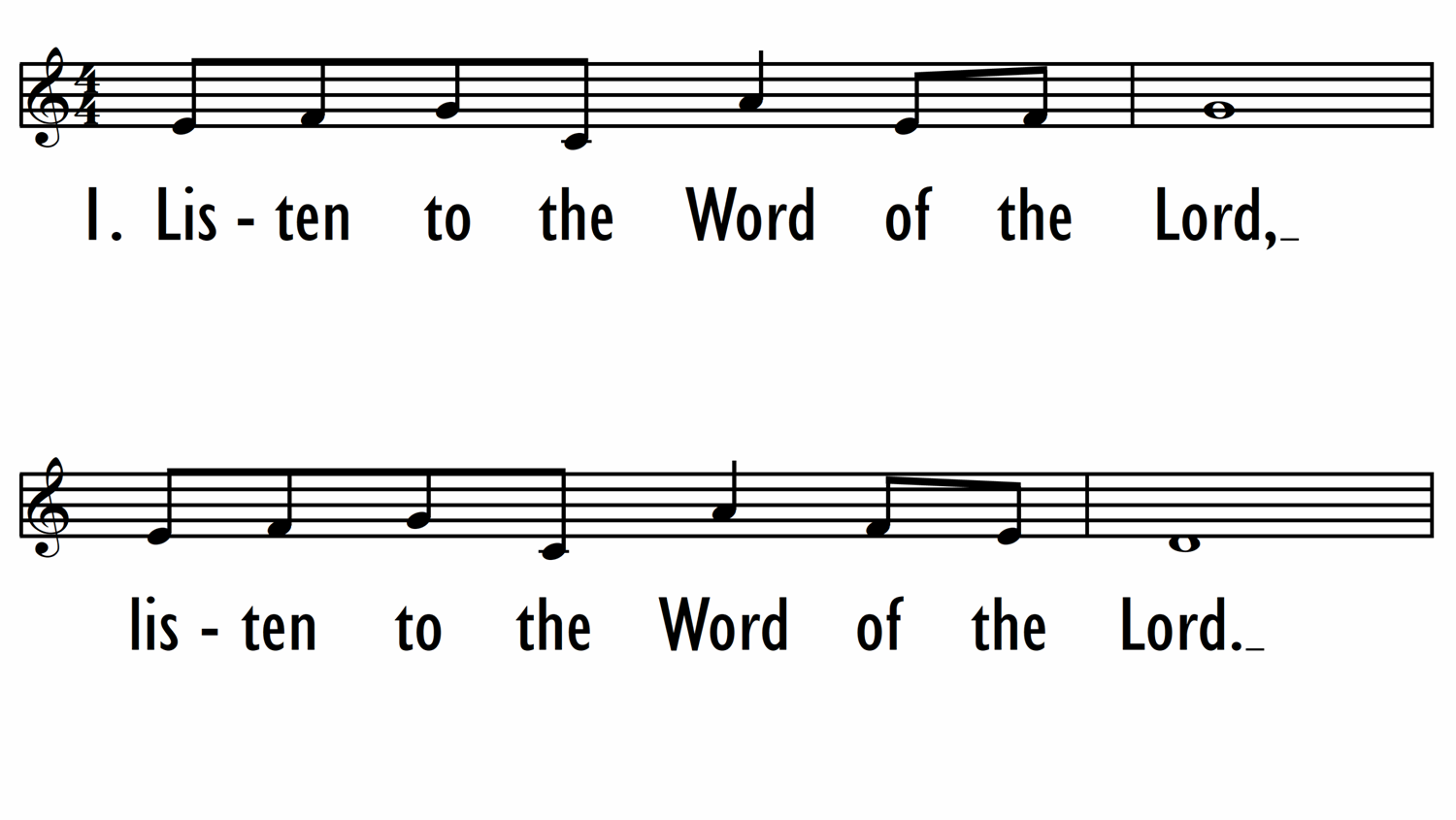 LISTEN TO THE WORD OF THE LORD - Lead Line-ppt