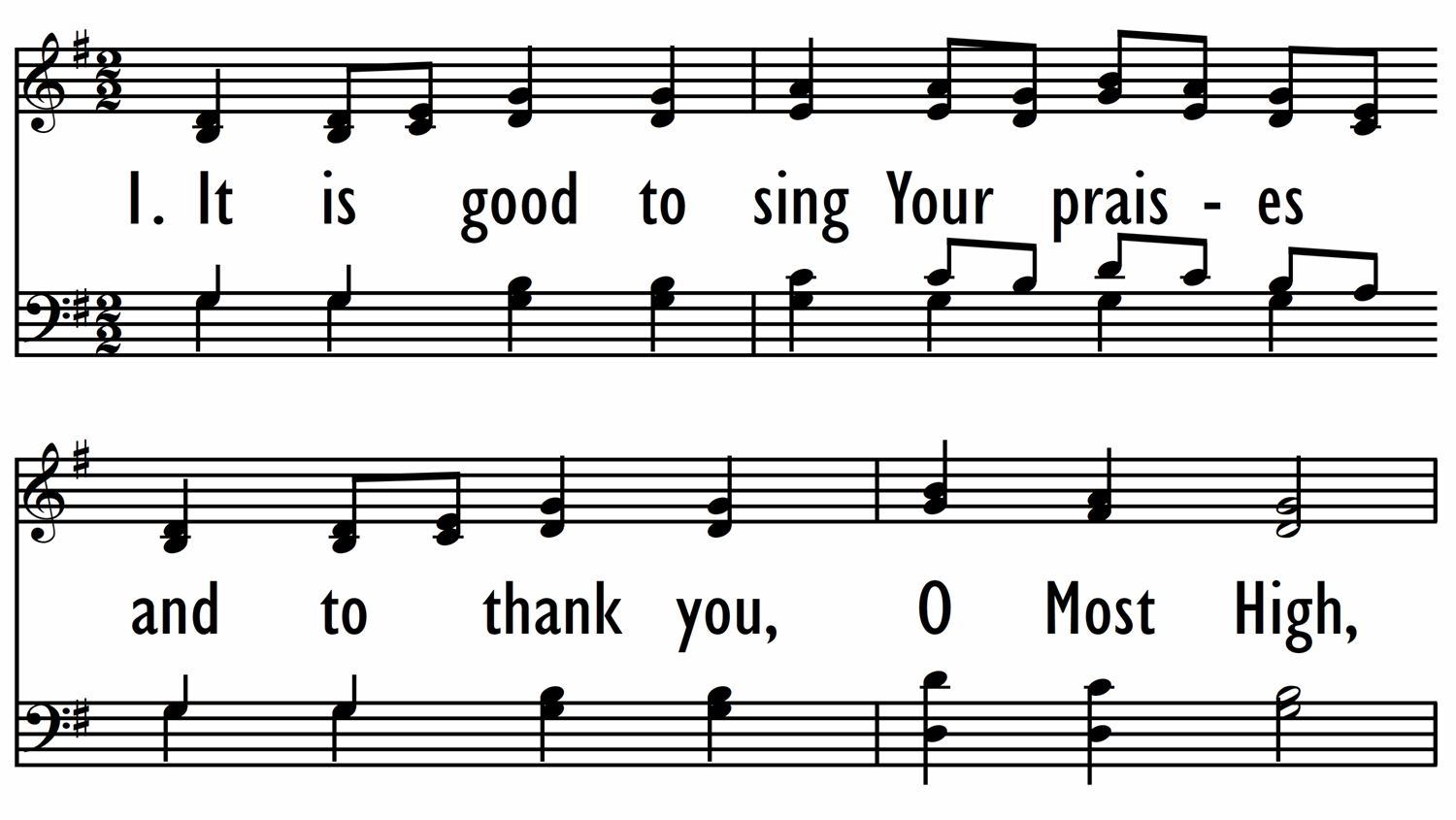 IT IS GOOD TO SING YOUR PRAISES-ppt