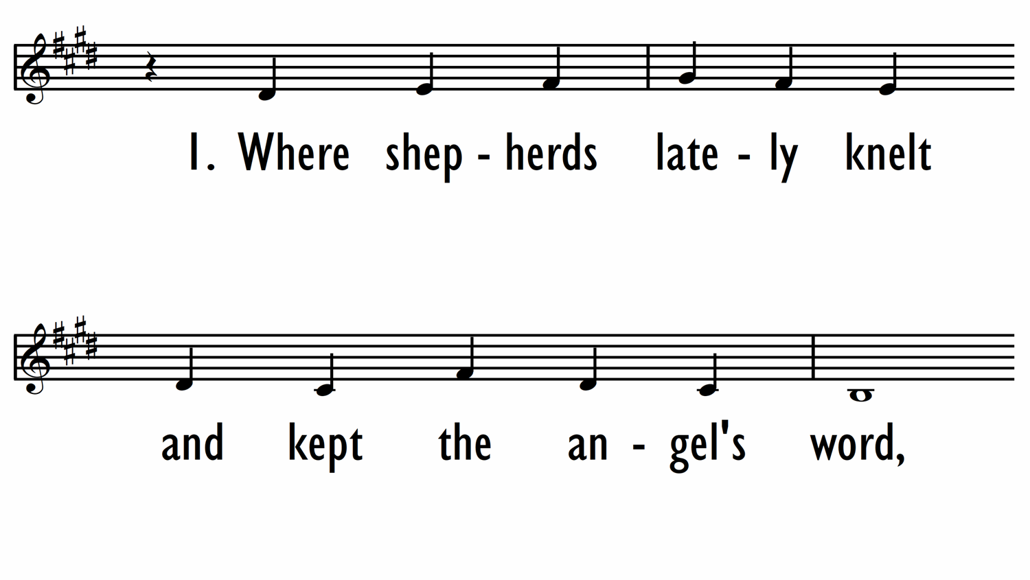 WHERE SHEPHERDS LATELY KNELT - Lead Line-ppt