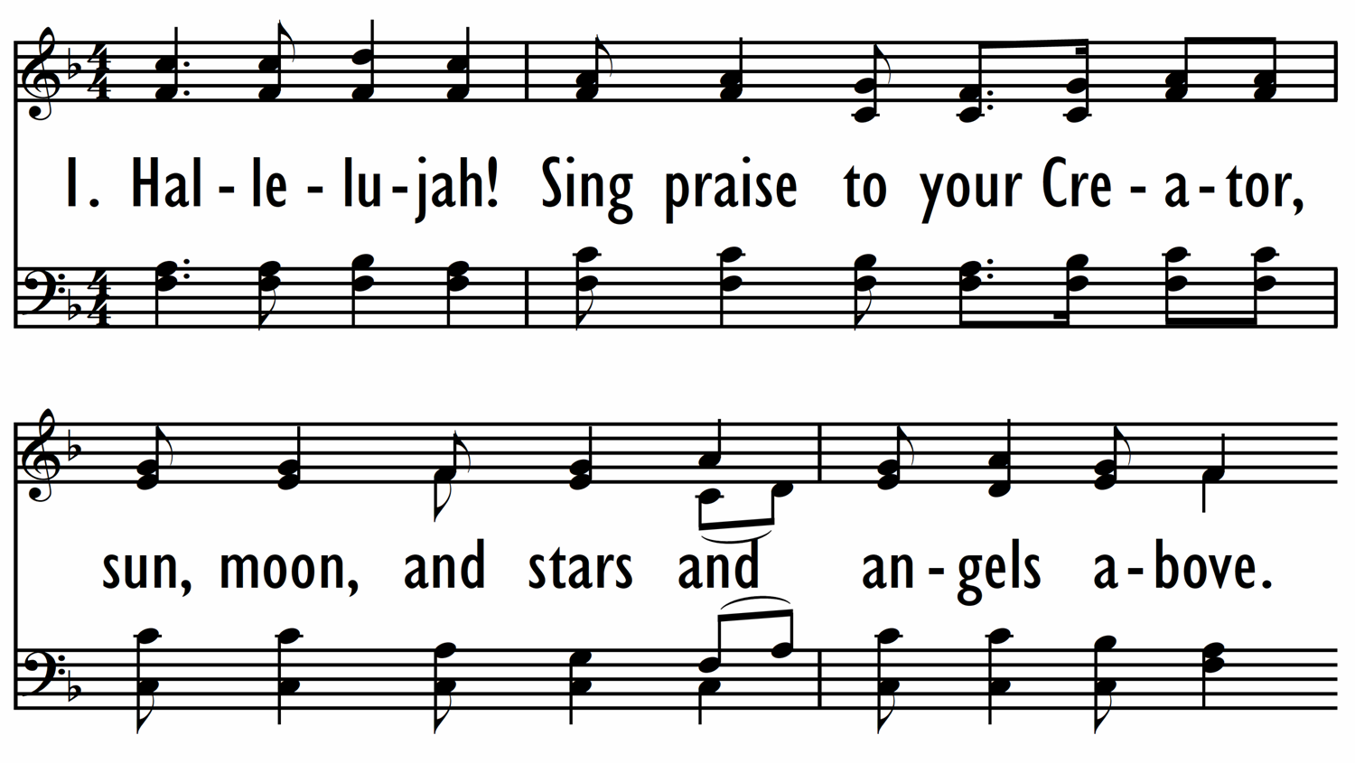 HALLELUJAH! SING PRAISE TO YOUR CREATOR-ppt