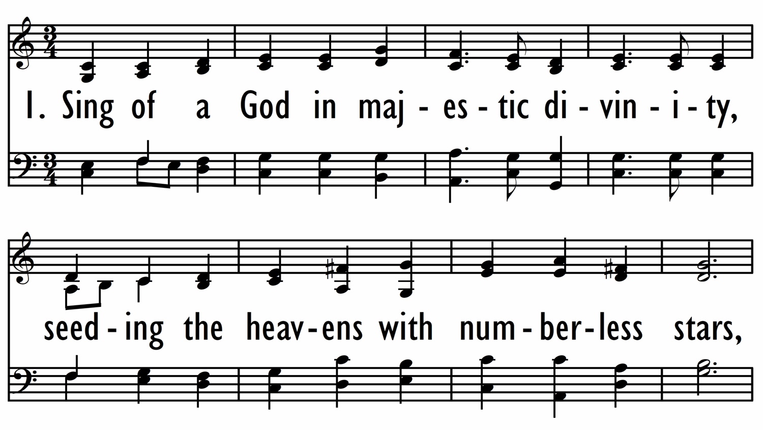 SING OF A GOD IN MAJESTIC DIVINITY-ppt