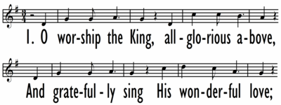 O WORSHIP THE KING - Tomlin - 4 Lines per Slide-ppt