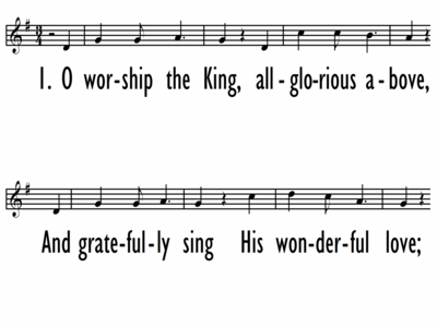 O WORSHIP THE KING - Tomlin - Lead Line-ppt