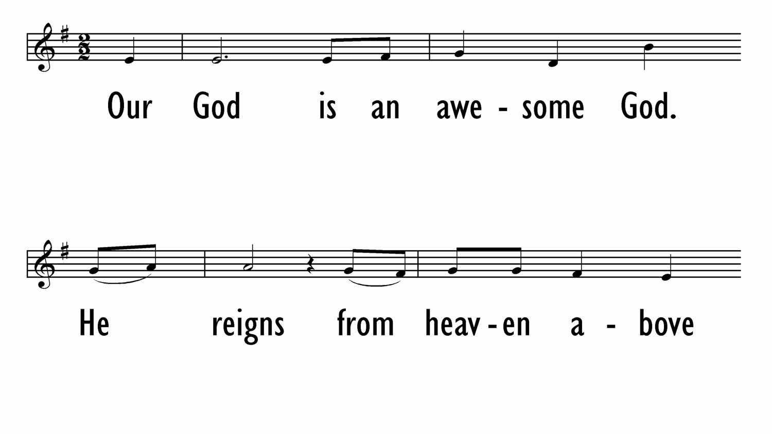 AWESOME GOD - Chorus Only - Lead Line-ppt