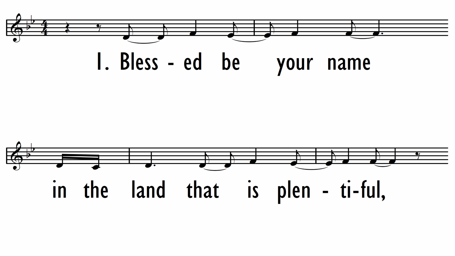 BLESSED BE YOUR NAME - Lead Line-Large Font-ppt
