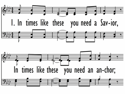 In Times Like These Hymn Lyrics