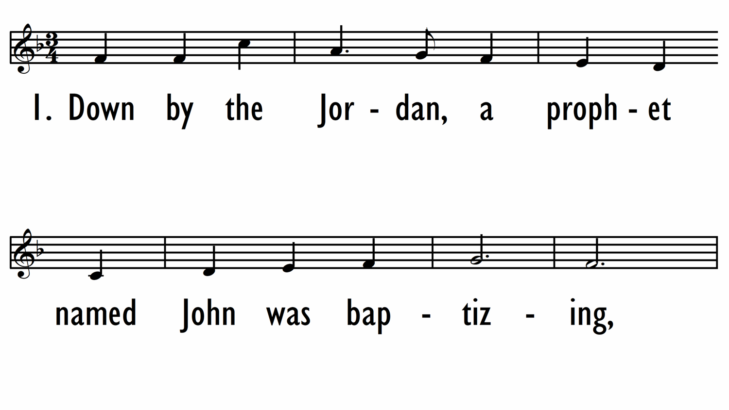 DOWN BY THE JORDAN - Lead Line-ppt