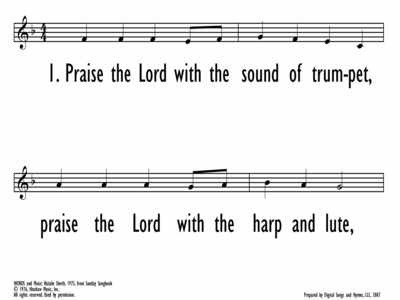 PRAISE THE LORD WITH THE SOUND OF TRUMPET - Lead Line-ppt
