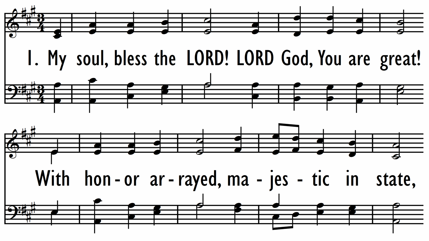 PSALML 104:1-8 (My soul bless the LORD)-ppt