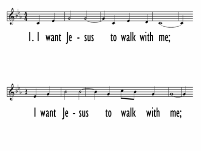 I WANT JESUS TO WALK WITH ME - Lead Line-ppt