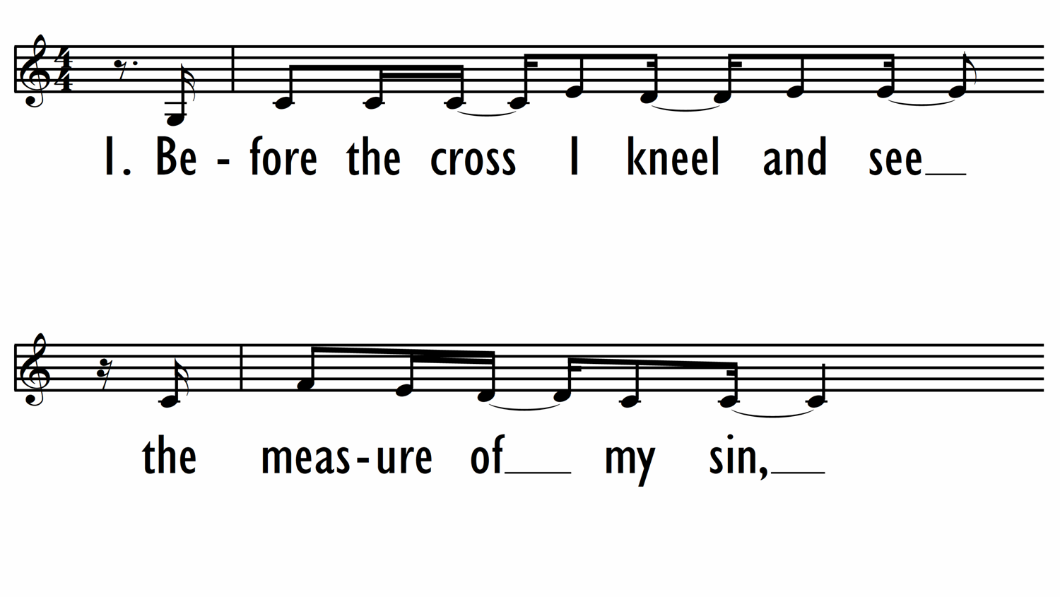 THE PRECIOUS BLOOD (Before the cross I kneel) - Lead Line-ppt