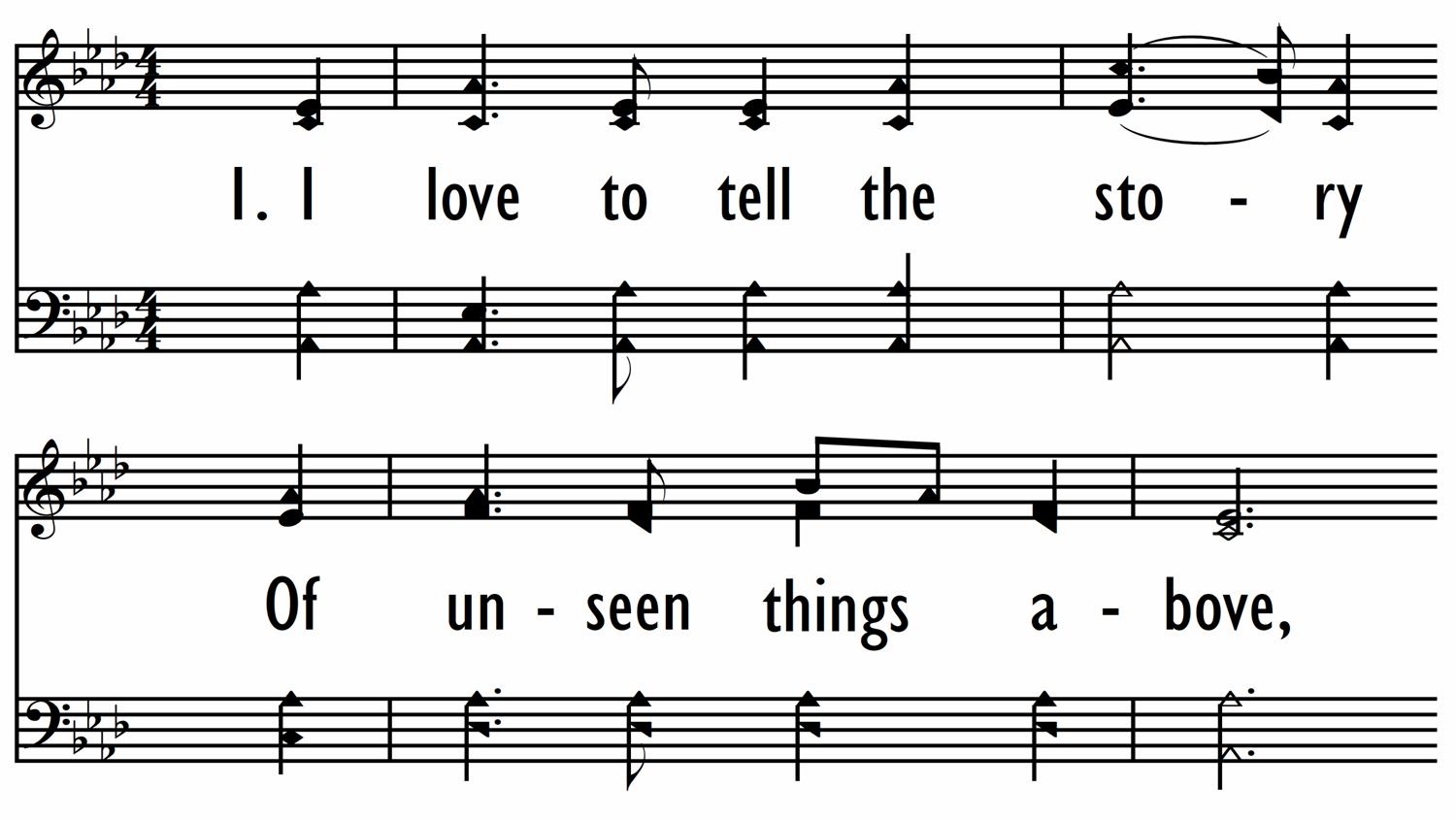 I LOVE TO TELL THE STORY - Shape Notes-ppt