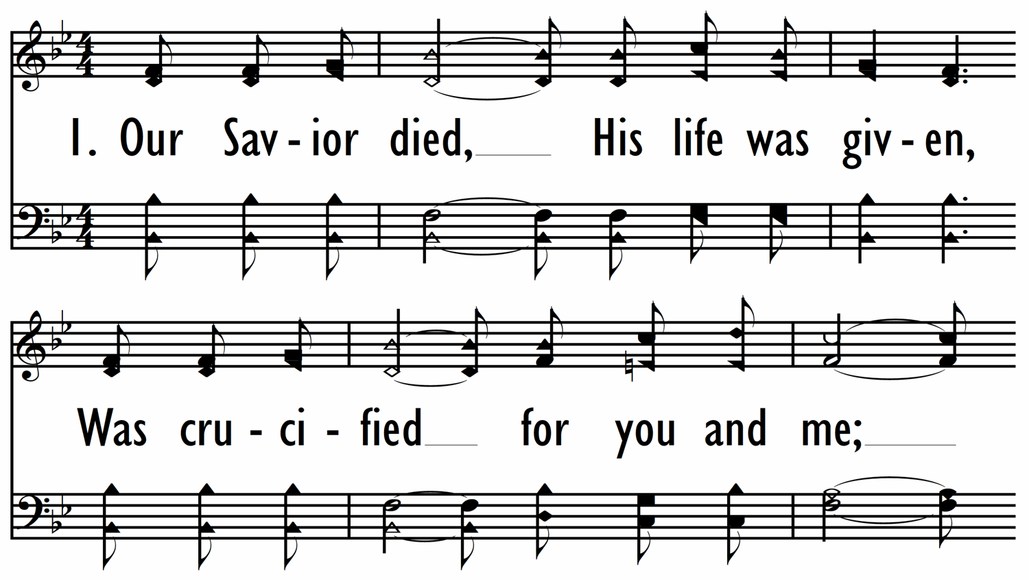 OUR SAVIOR DIED - Shape Notes-ppt