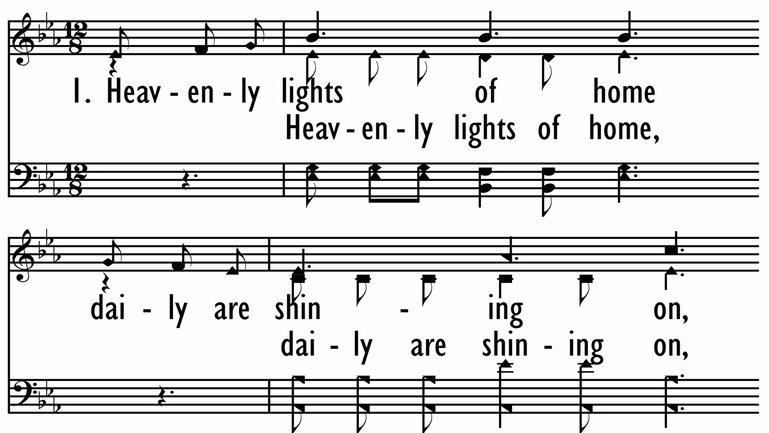 HEAVENLY LIGHTS OF HOME - Shape Notes-ppt