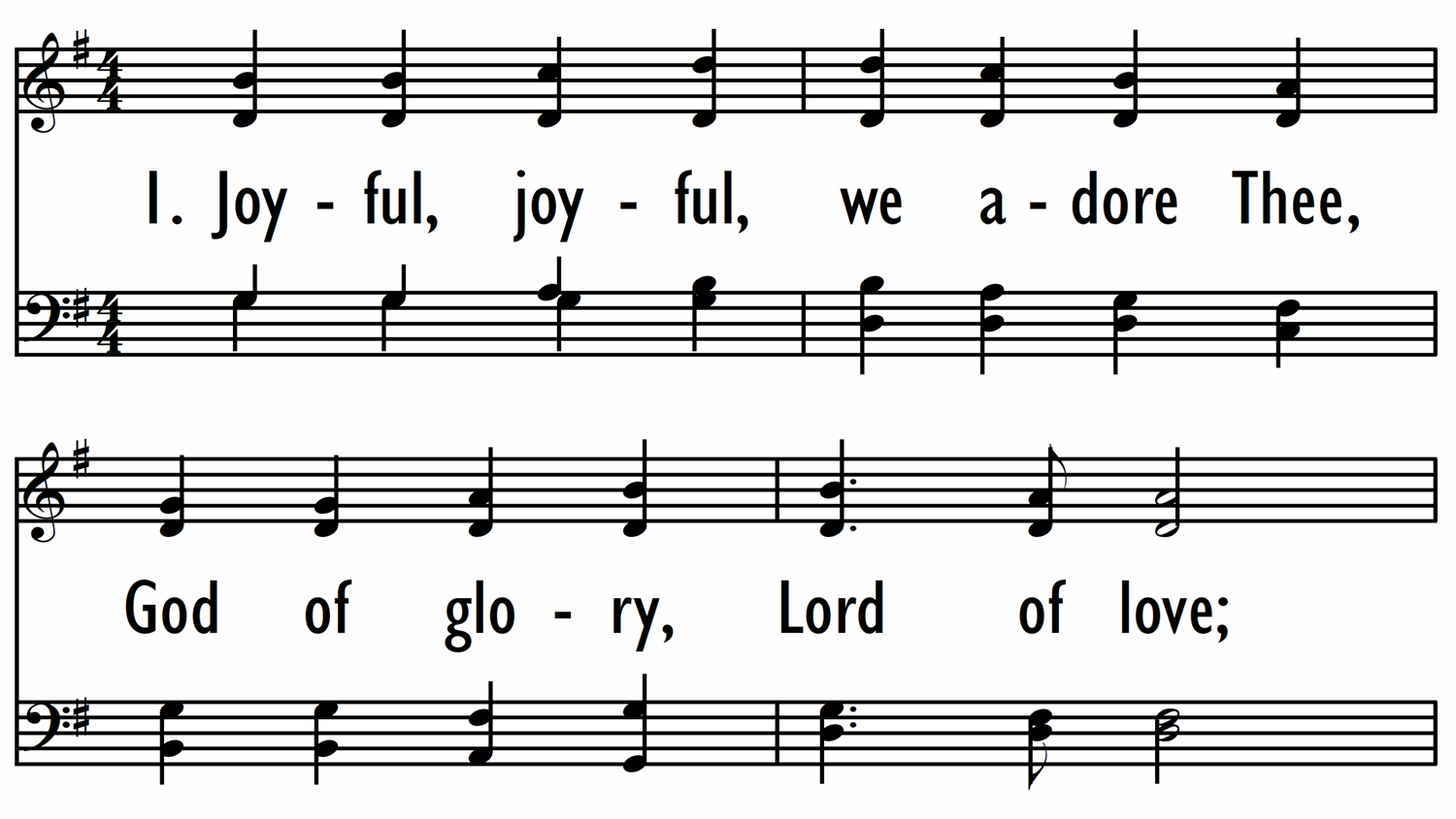 JOYFUL, JOYFUL, WE ADORE THEE-ppt