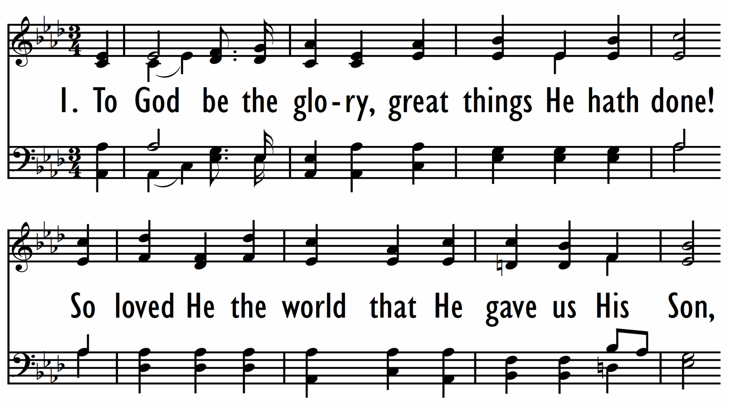 TO GOD BE THE GLORY-ppt