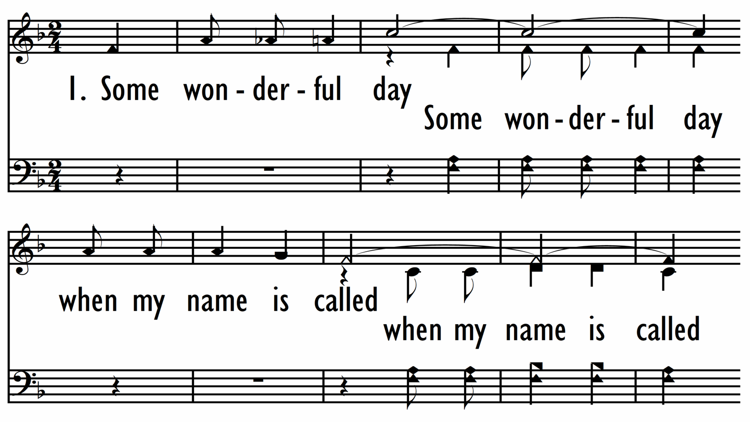 WHEN MY NAME IS CALLED - Shape Notes-ppt