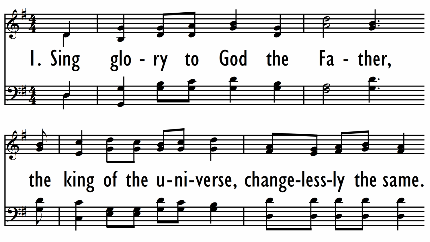 SING GLORY TO GOD THE FATHER-ppt