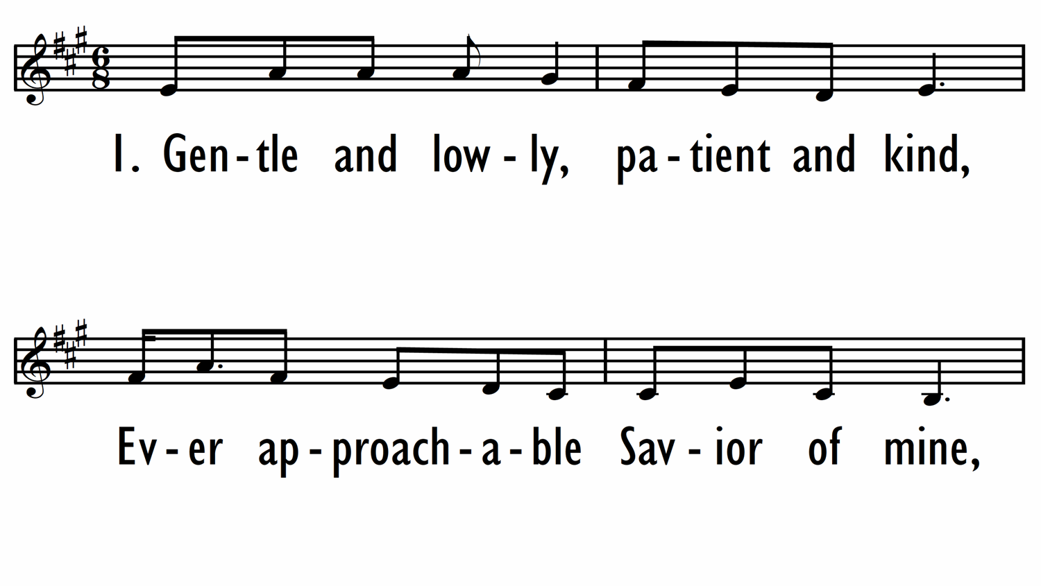 GENTLY AND LOWLY - Lead Line-ppt