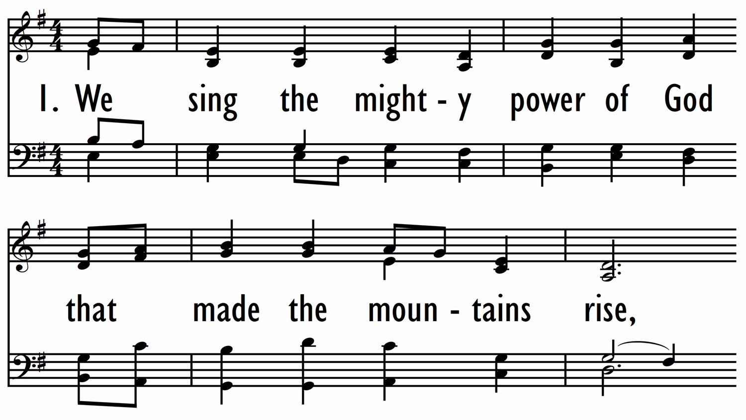 WE SING THE MIGHTY POWER OF GOD-ppt