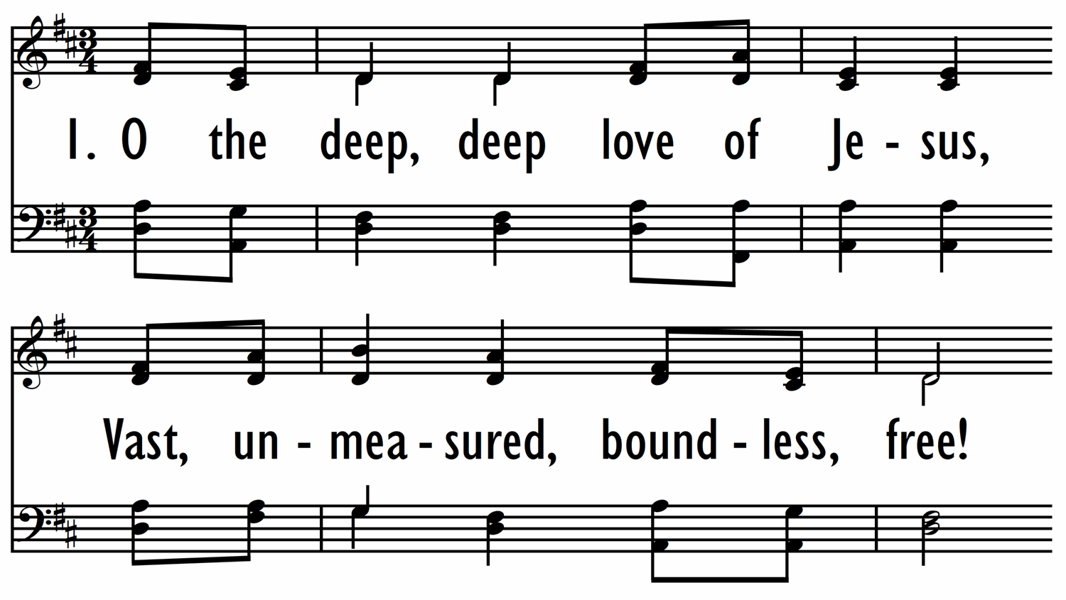 O THE DEEP, DEEP LOVE OF JESUS-ppt