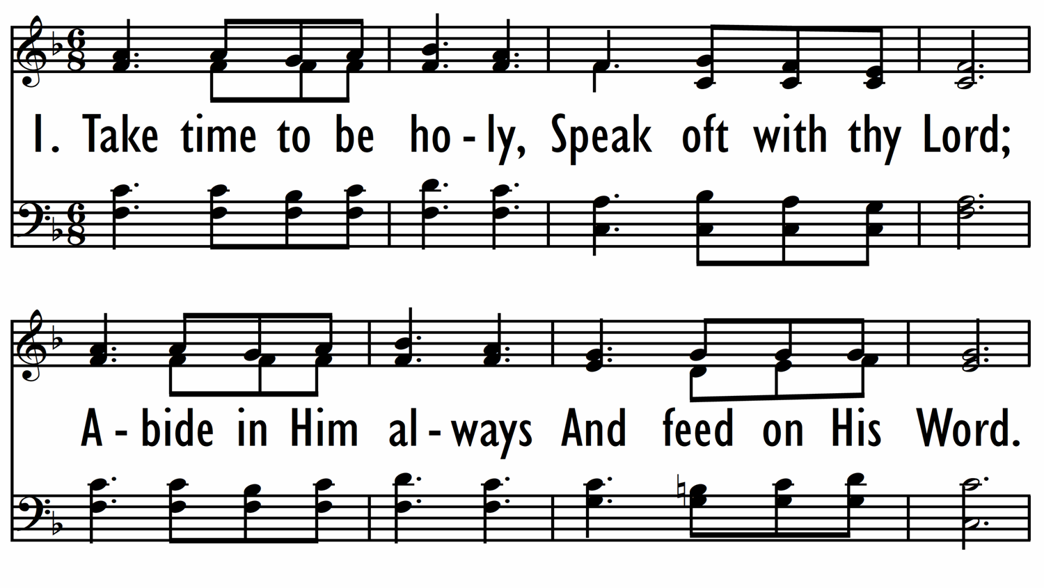 TAKE TIME TO BE HOLY-ppt