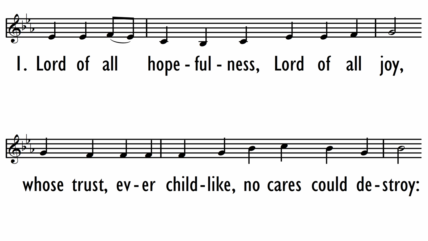 LORD OF ALL HOPEFULNESS - Lead Line-ppt