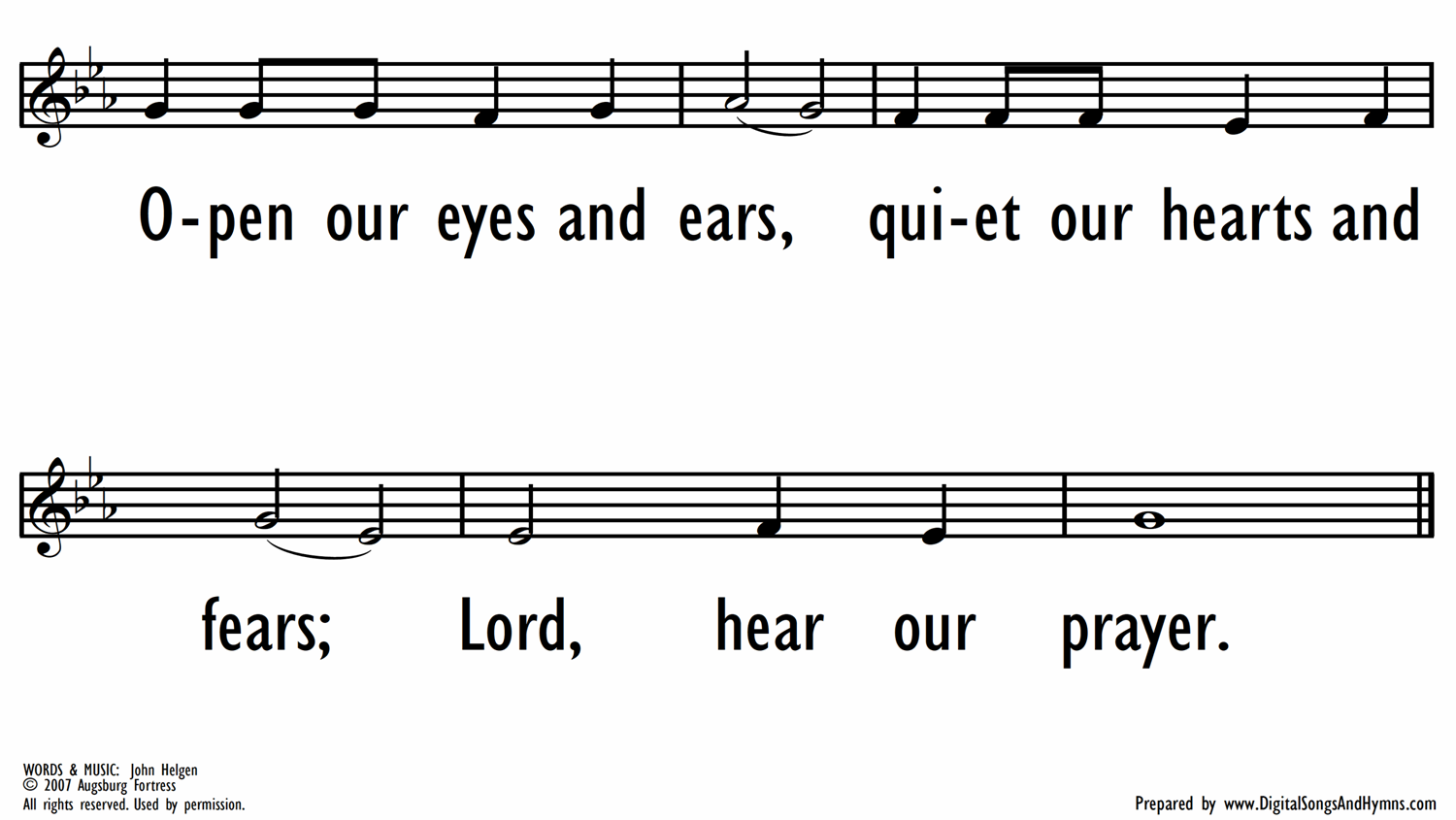 OPEN OUR EYES AND EARS - Lead Line-ppt