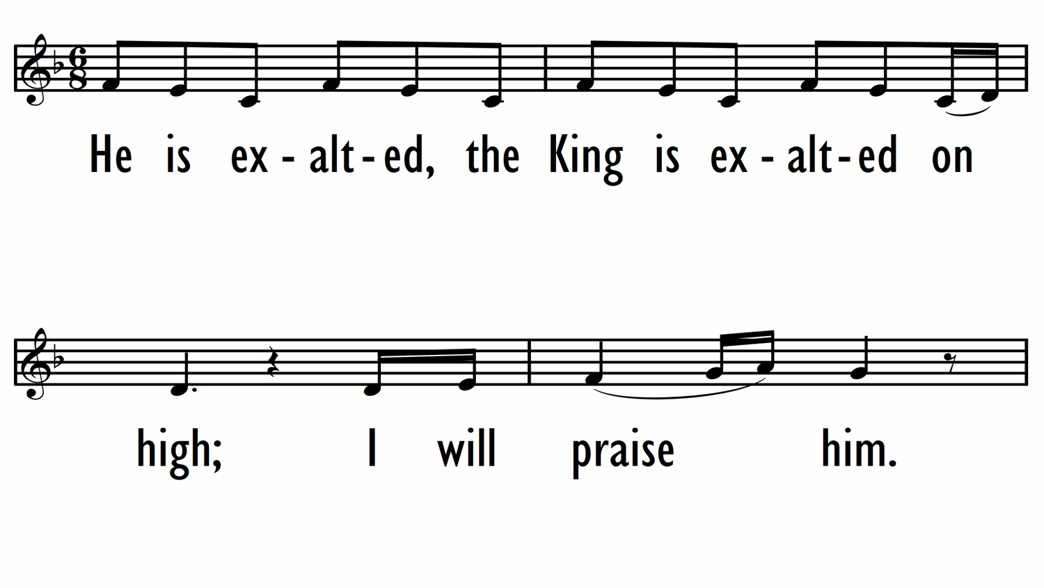 HE IS EXALTED - Lead Line-ppt
