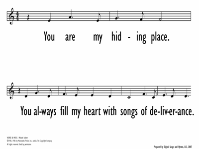 YOU ARE MY HIDING PLACE - Lead Line-ppt