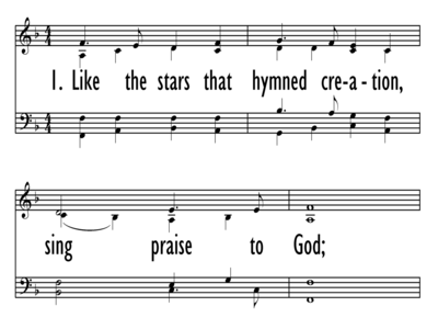 LIKE THE STARS THAT HYMNED CREATION-ppt