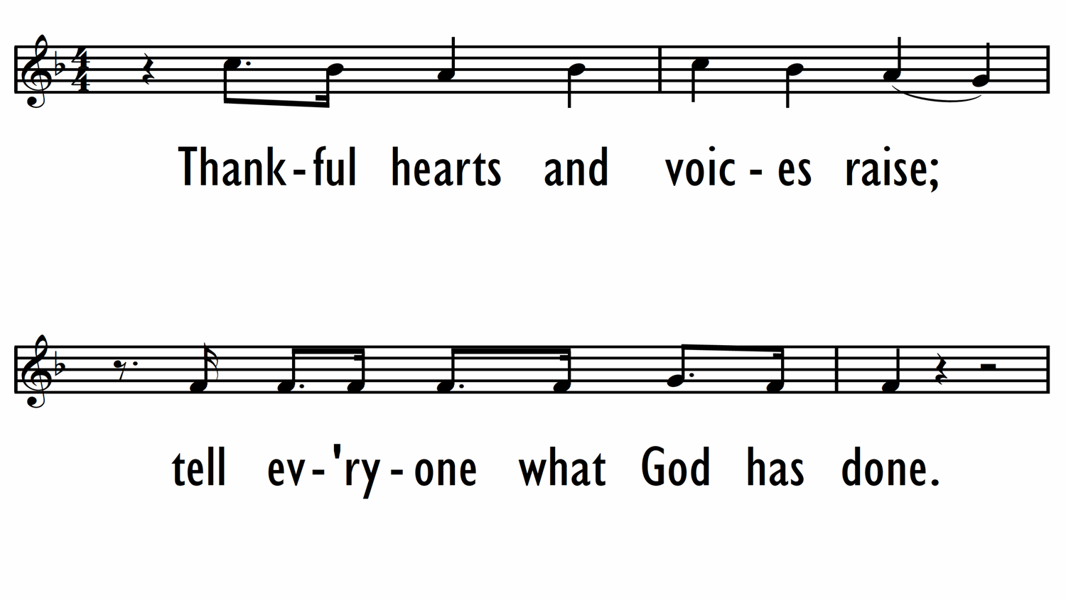 THANKFUL HEARTS AND VOICES RAISE - Lead Line-ppt