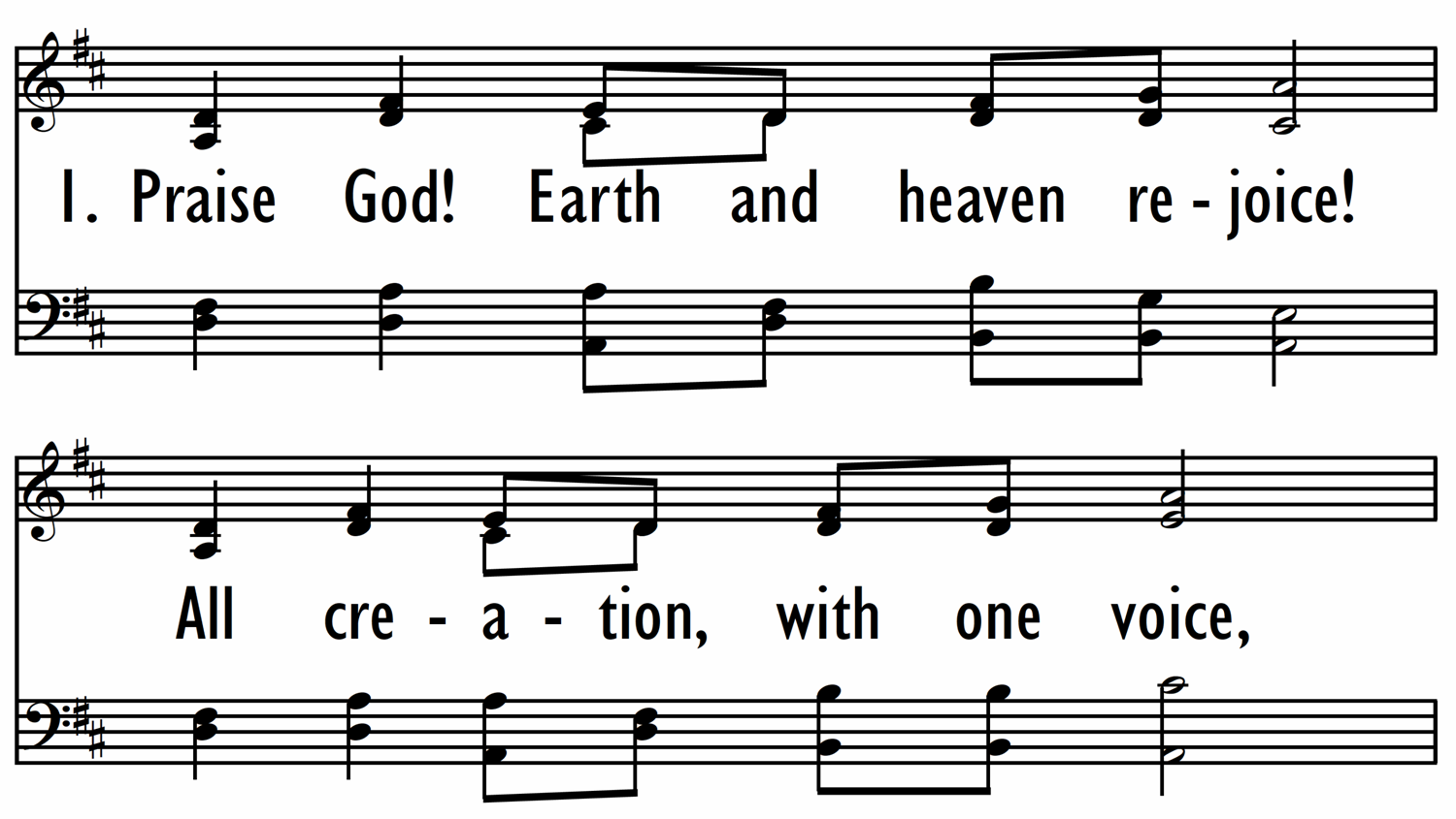 PRAISE GOD! EARTH AND HEAVEN REJOICE-ppt
