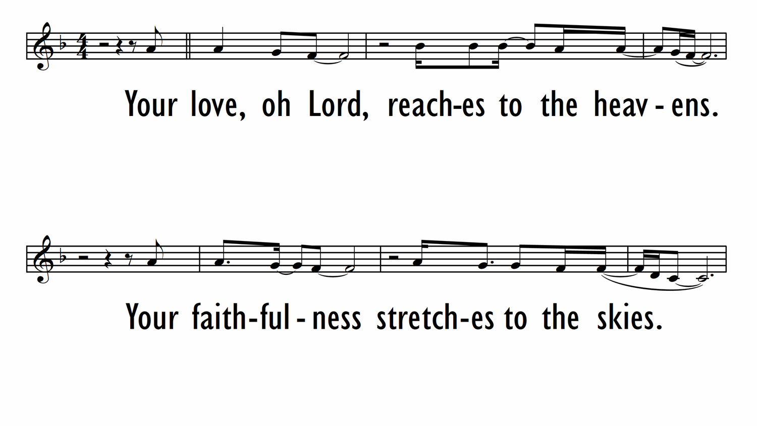 YOUR LOVE, O LORD - Lead Line-ppt